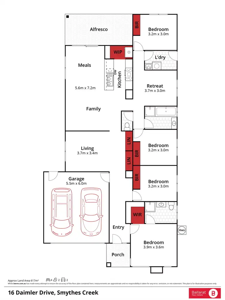 Floorplan of Homely house listing, 16 Daimler Drive, Smythes Creek VIC 3351