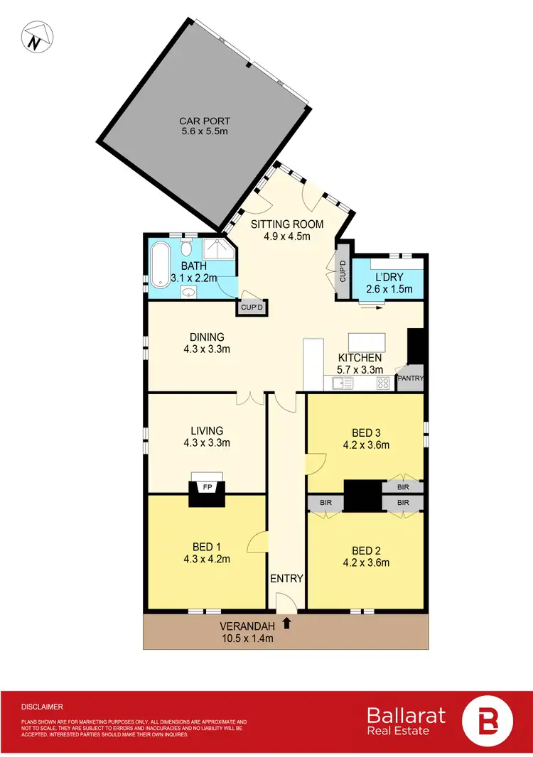 Floorplan of Homely house listing, 127 Eureka Street, Ballarat East VIC 3350