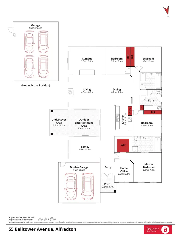 Floorplan of Homely house listing, 55 Belltower Avenue, Alfredton VIC 3350