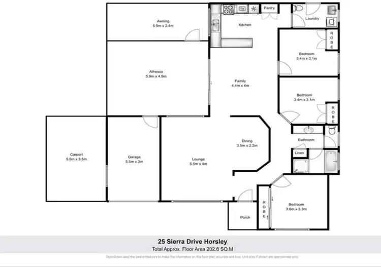Floorplan of Homely house listing, 25 Sierra Drive, Horsley NSW 2530