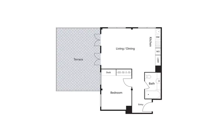 Floorplan of Homely unit listing, 22/28 West Row, City ACT 2601