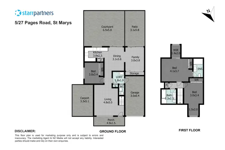 Floorplan of Homely townhouse listing, 5/27 Pages Road, St Marys NSW 2760