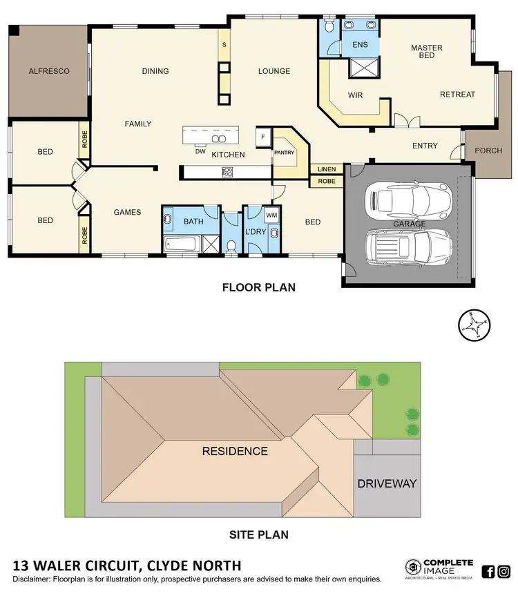 Floorplan of Homely house listing, 13 Waler Circuit, Clyde North VIC 3978