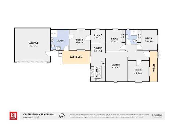 Floorplan of Homely villa listing, 1/4 Palfreyman Street, Corrimal NSW 2518