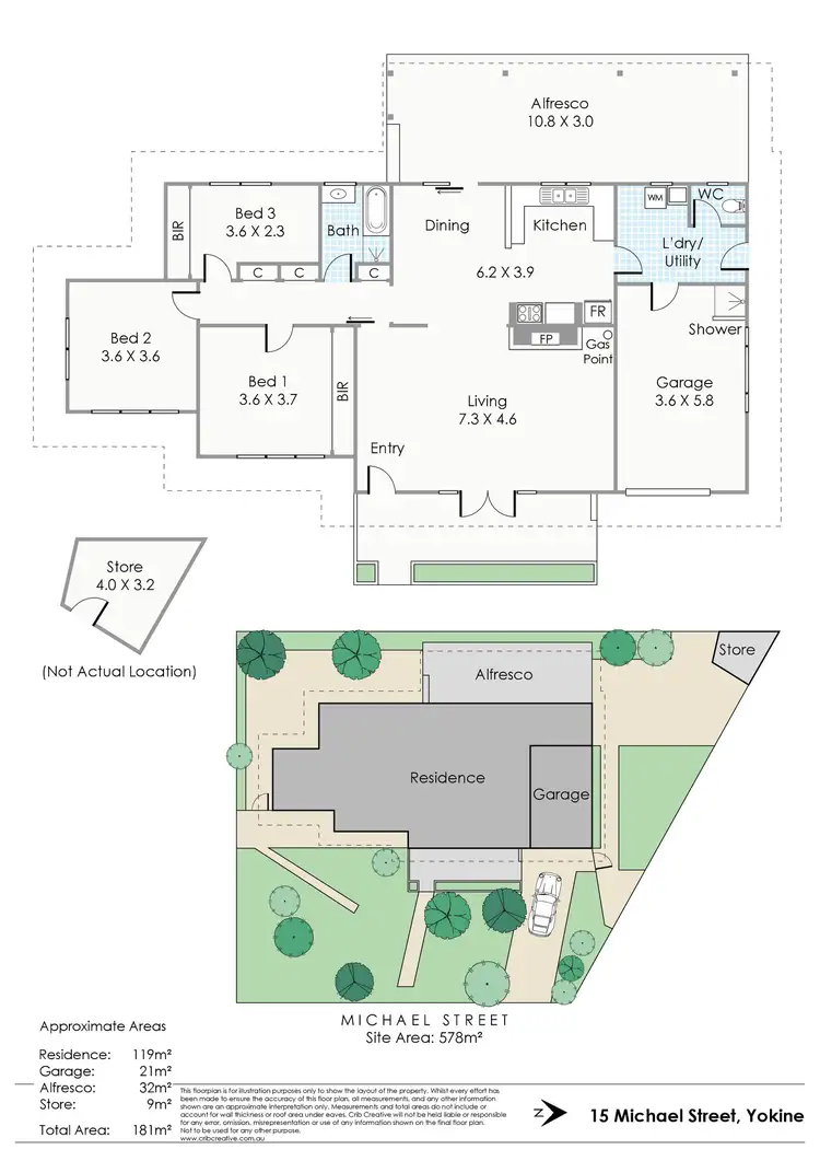Floorplan of Homely house listing, 15 Michael Street, Yokine WA 6060