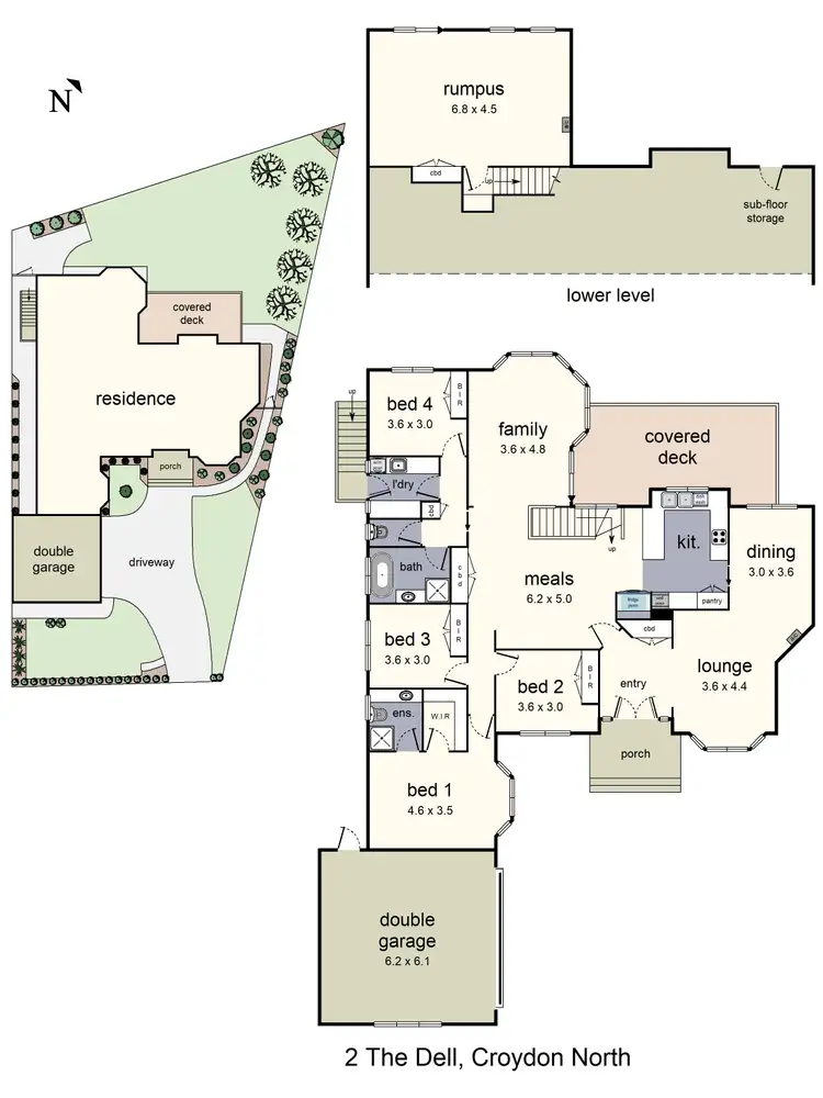 Floorplan of Homely house listing, 2 The Dell, Croydon North VIC 3136