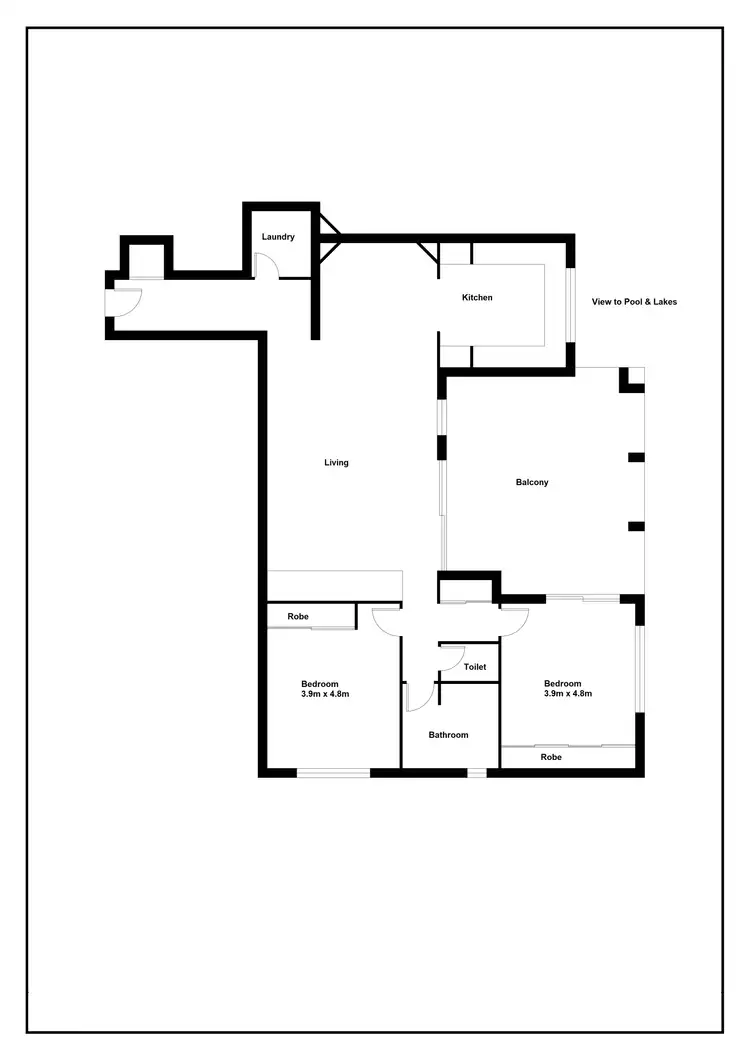 Floorplan of Homely apartment listing, 406/2-10 Greenslopes Street, Cairns North QLD 4870