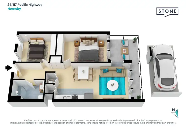 Floorplan of Homely apartment listing, 24/117-119 Pacific Highway, Hornsby NSW 2077