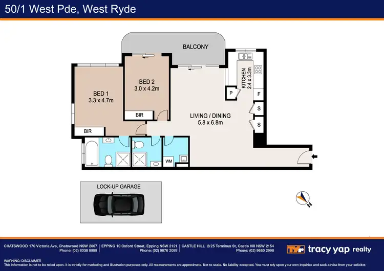 Floorplan of Homely apartment listing, 50/1-55 West Parade, West Ryde NSW 2114