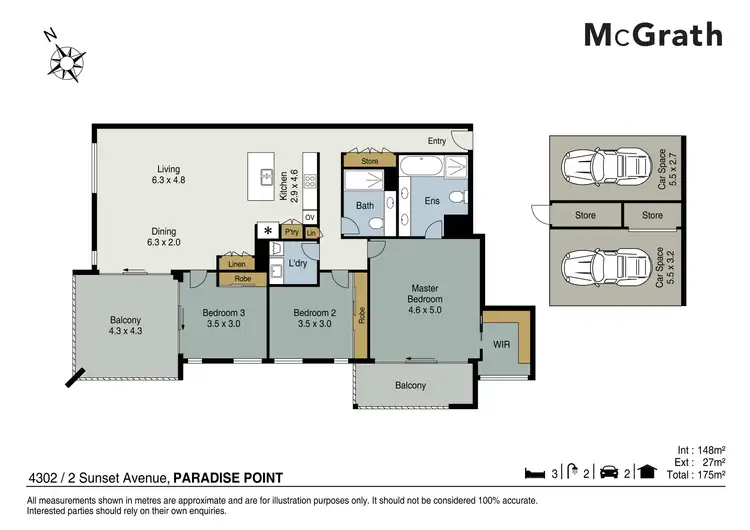 Floorplan of Homely apartment listing, 4302/2 Sunset Avenue, Paradise Point QLD 4216