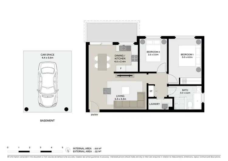 Floorplan of Homely unit listing, 1/23 Hills Street, Gosford NSW 2250