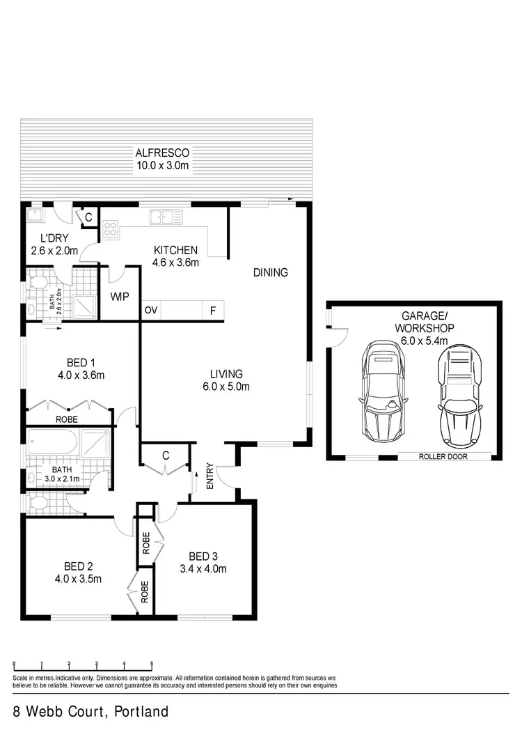 Floorplan of Homely house listing, 8 Webb Court, Portland VIC 3305