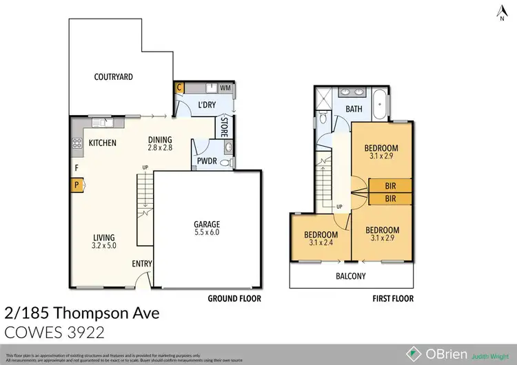 Floorplan of Homely townhouse listing, 2/185 Thompson Avenue, Cowes VIC 3922