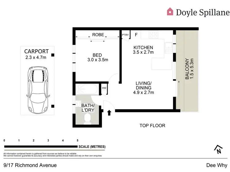 Floorplan of Homely apartment listing, 9/17 Richmond Avenue, Dee Why NSW 2099