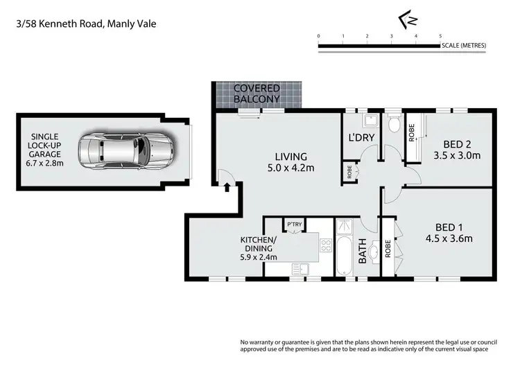 Floorplan of Homely apartment listing, 3/58 Kenneth Road, Manly Vale NSW 2093