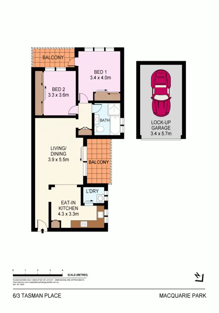 Floorplan of Homely unit listing, 6/3 Tasman Place, Macquarie Park NSW 2113