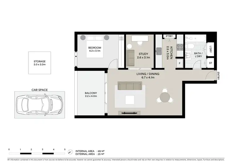 Floorplan of Homely apartment listing, B202/1 Allengrove Crescent, North Ryde NSW 2113