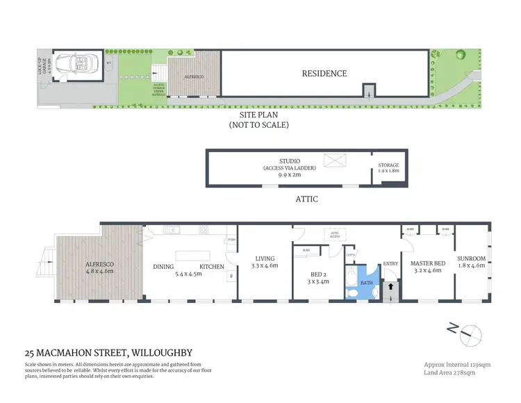 Floorplan of Homely semi-detached listing, 25 Macmahon Street, Willoughby NSW 2068