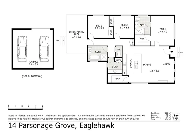 Floorplan of Homely house listing, 14 Parsonage Grove, Eaglehawk VIC 3556