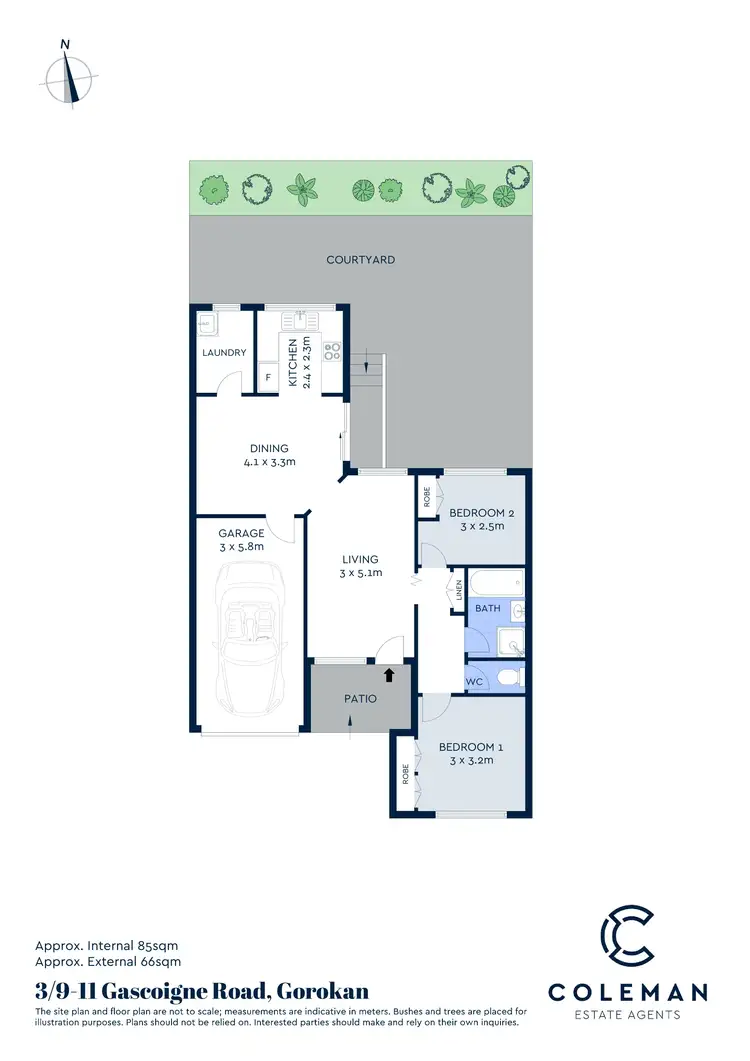 Floorplan of Homely villa listing, 3/9-11 Gascoigne Road, Gorokan NSW 2263