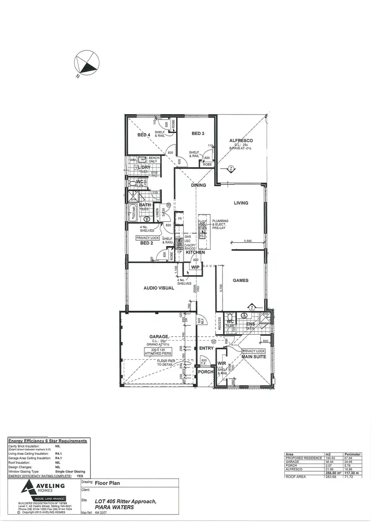 Floorplan of Homely house listing, 7 Ritter Approach, Piara Waters WA 6112