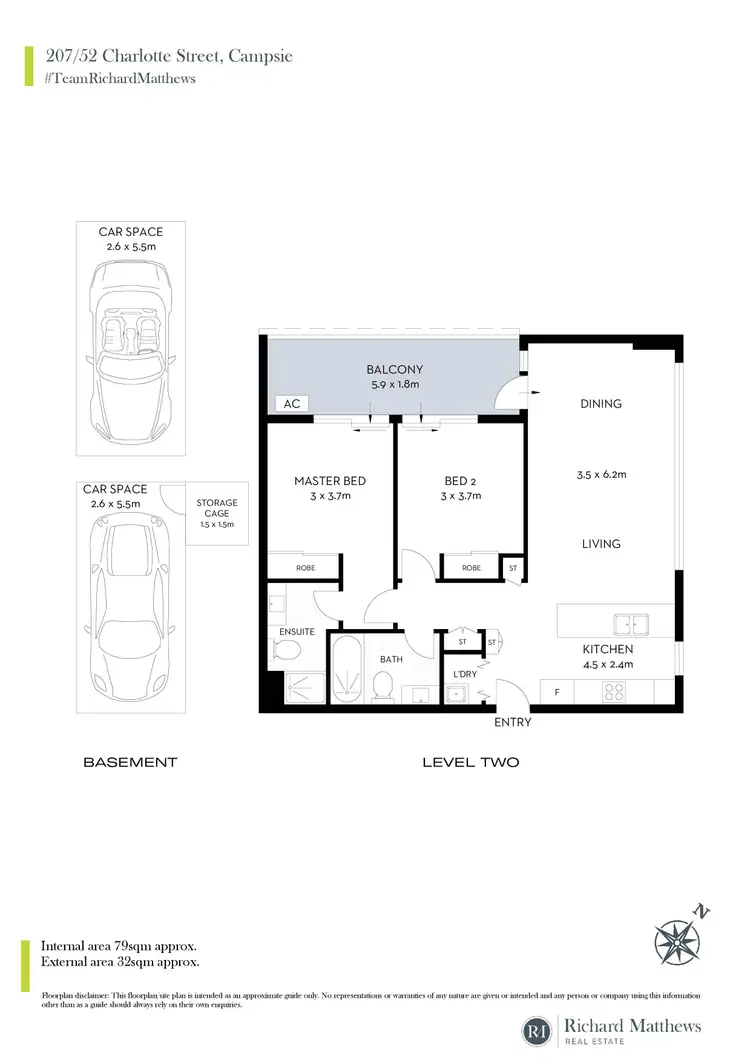 Floorplan of Homely apartment listing, 207/52 Charlotte Street, Campsie NSW 2194