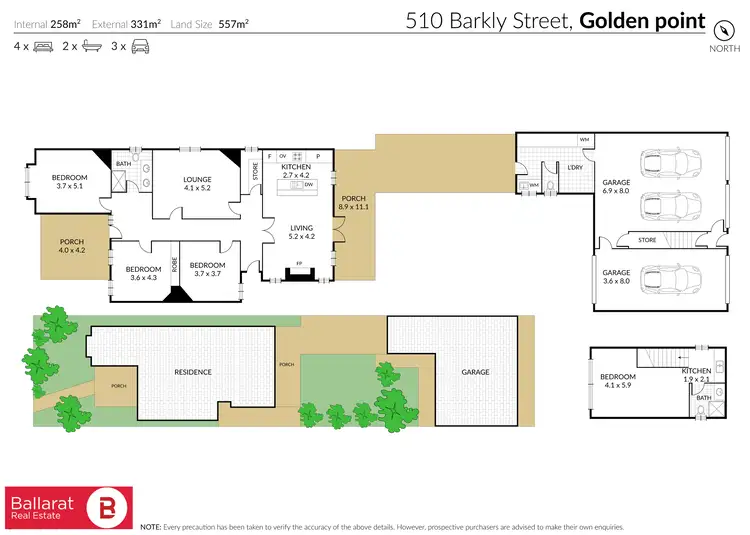 Floorplan of Homely house listing, 510 Barkly Street, Golden Point VIC 3350
