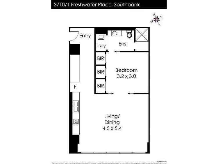 Floorplan of Homely apartment listing, 3710/1 Freshwater Place, Southbank VIC 3006