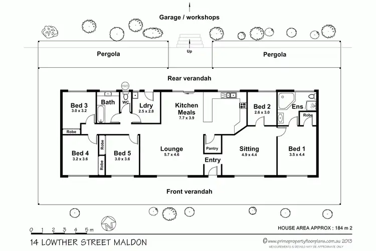 Floorplan of Homely house listing, 14 Lowther Street, Maldon VIC 3463
