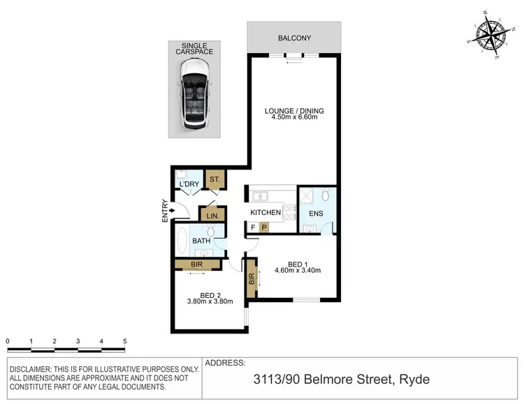 Floorplan of Homely apartment listing, 3113/90 Belmore Street, Ryde NSW 2112