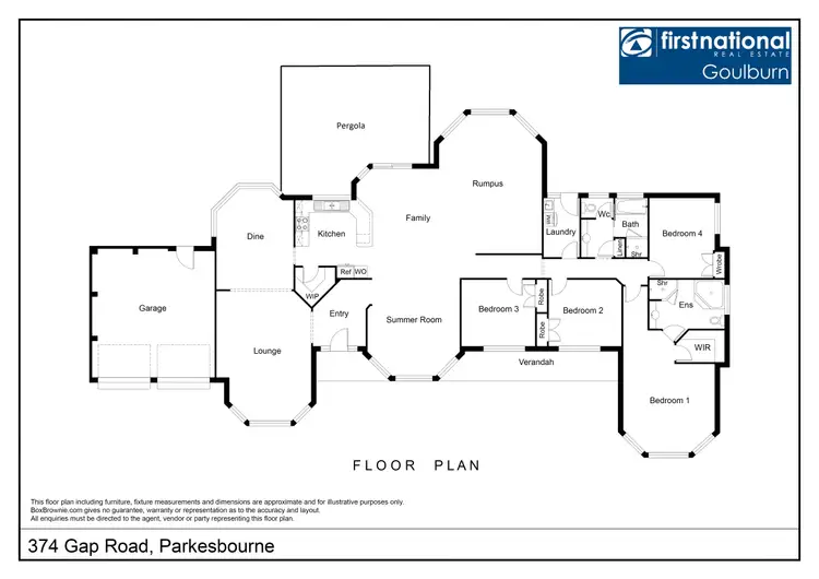 Floorplan of Homely rural property listing, 374 Gap Road, Parkesbourne NSW 2580