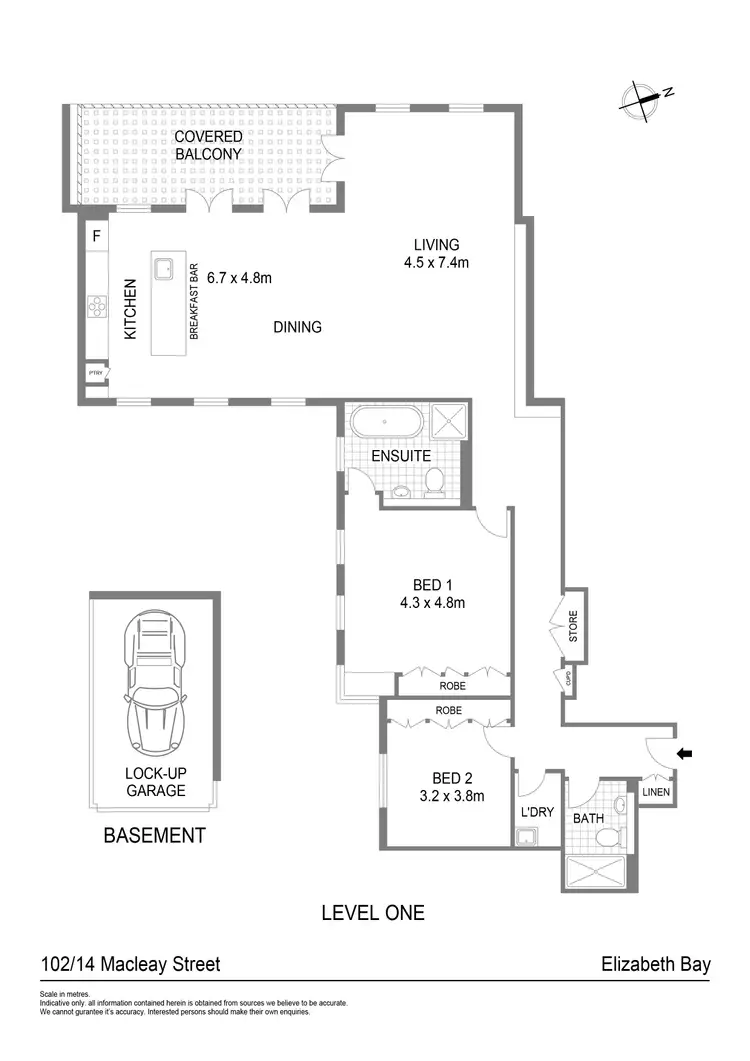 Floorplan of Homely apartment listing, 102/14 Macleay Street, Potts Point NSW 2011