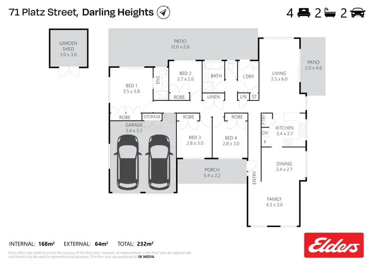 Floorplan of Homely house listing, 71 Platz Street, Darling Heights QLD 4350