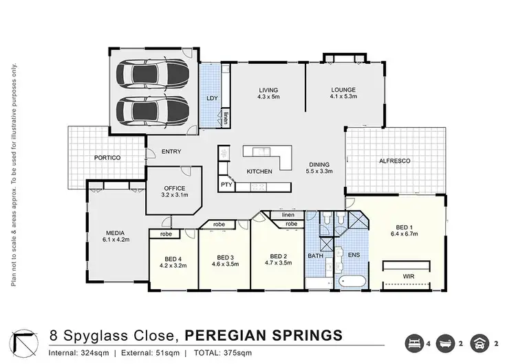 Floorplan of Homely house listing, 6 Spyglass Close, Peregian Springs QLD 4573