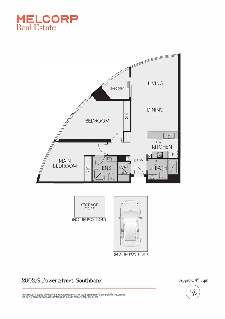 Floorplan of Homely apartment listing, 2002/9 Power Street, Southbank VIC 3006