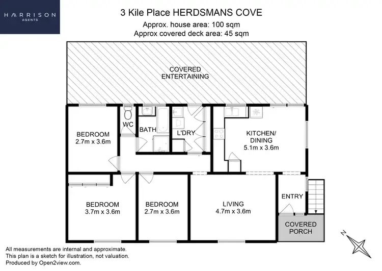 Floorplan of Homely house listing, 3 Kile Place, Herdsmans Cove TAS 7030