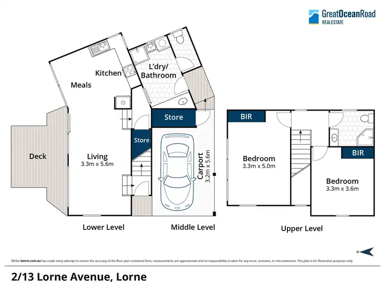 Floorplan of Homely house listing, 2/13 Lorne Avenue, Lorne VIC 3232