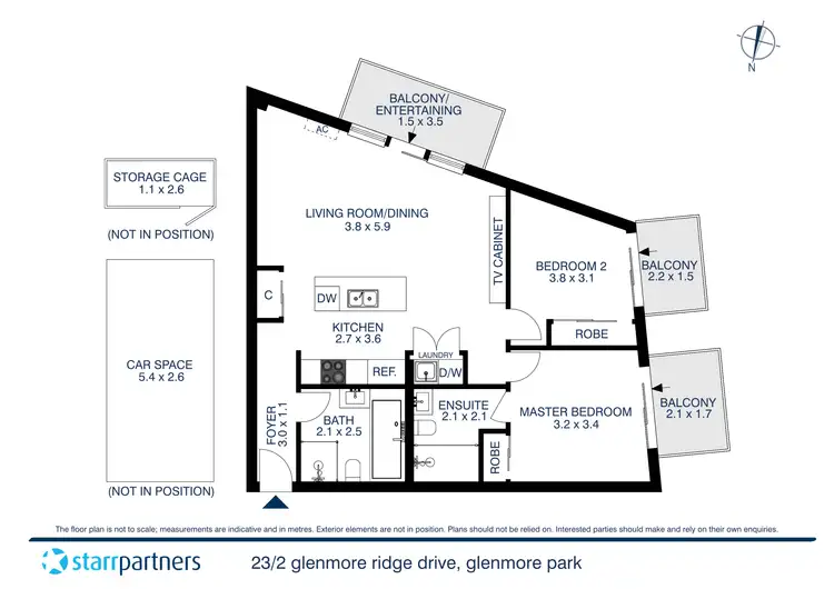 Floorplan of Homely unit listing, 23/2 Glenmore Ridge Drive, Glenmore Park NSW 2745