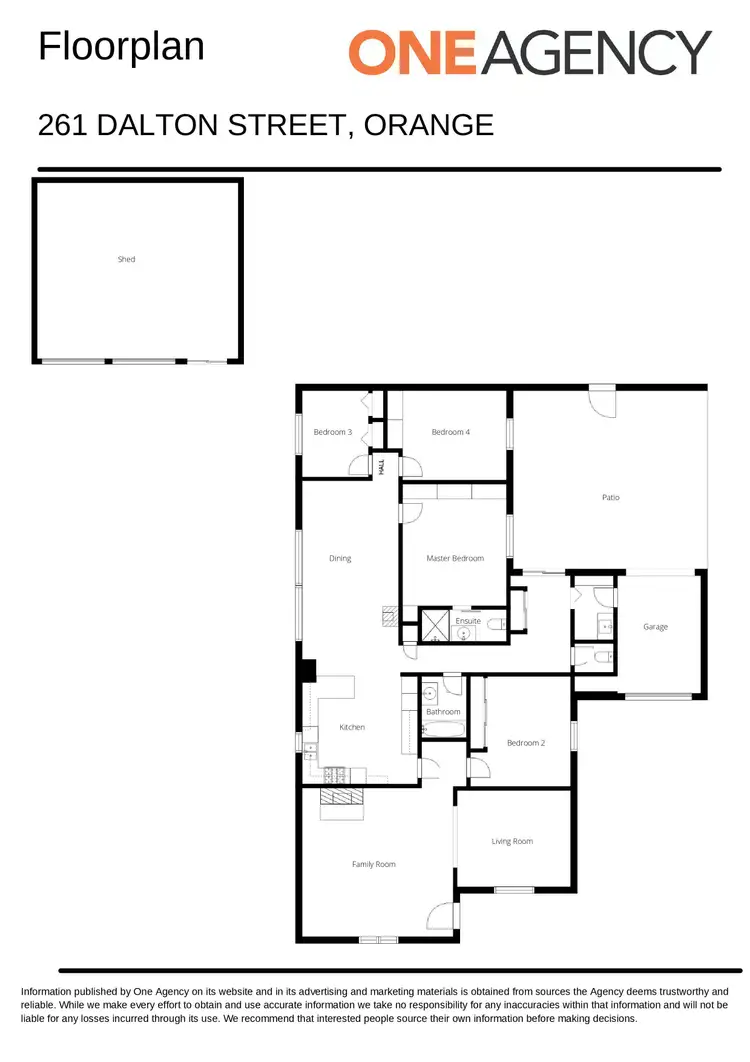 Floorplan of Homely house listing, 261 Dalton Street, Orange NSW 2800