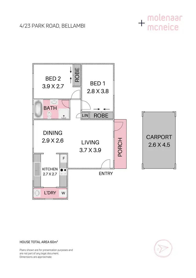 Floorplan of Homely apartment listing, 4/23 Park Road, Bellambi NSW 2518