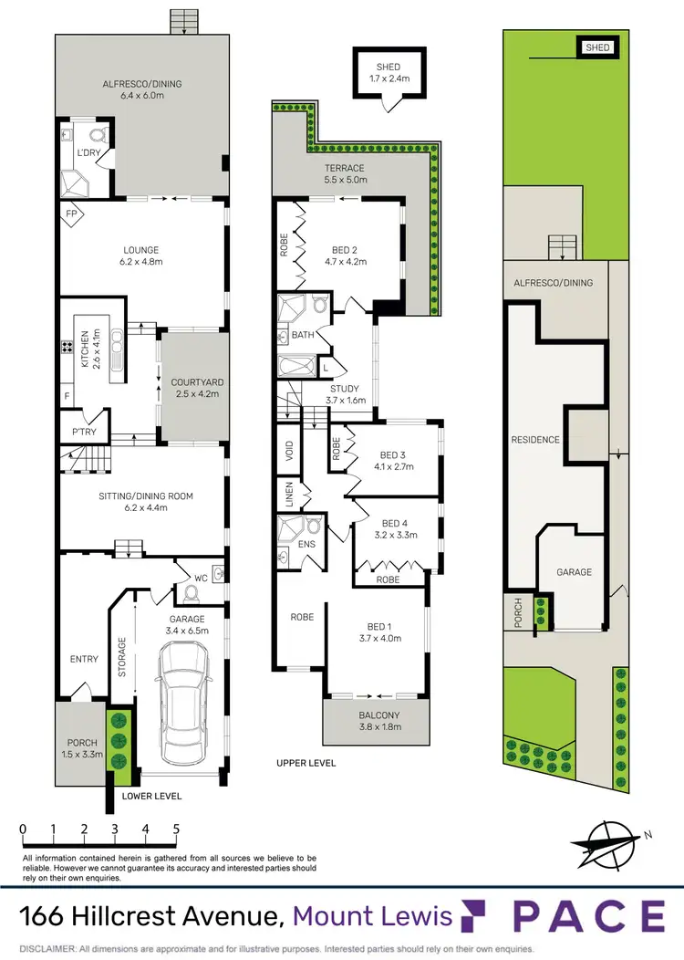 Floorplan of Homely semi-detached listing, 166 Hillcrest Avenue, Mount Lewis NSW 2190