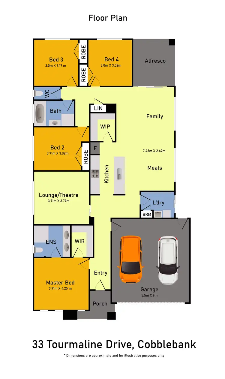 Floorplan of Homely house listing, 33 Tourmaline Drive, Cobblebank VIC 3338