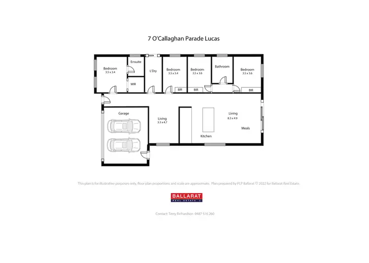 Floorplan of Homely house listing, 7 O'Callaghan Parade, Lucas VIC 3350