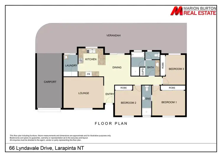Floorplan of Homely house listing, 66 Lyndavale Drive, Larapinta NT 875