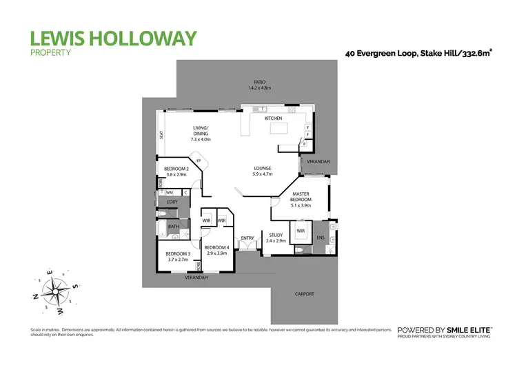 Floorplan of Homely rural property listing, 40 Evergreen Loop, Stake Hill WA 6181