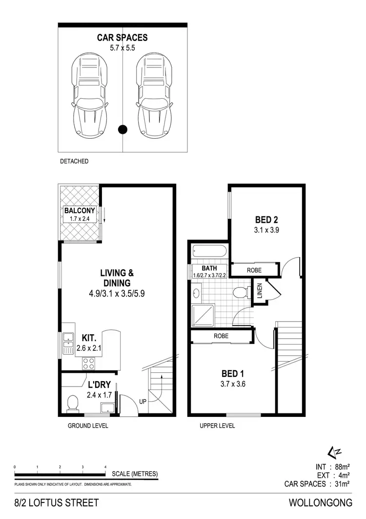 Floorplan of Homely townhouse listing, 8/2 Loftus Street, Wollongong NSW 2500