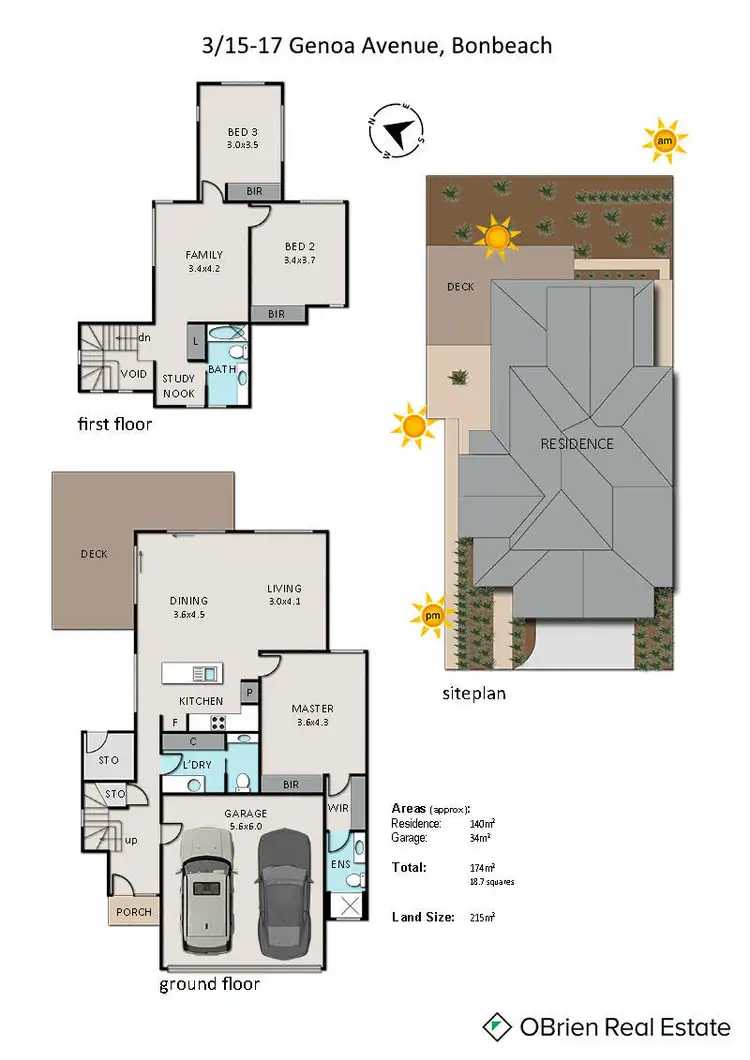 Floorplan of Homely townhouse listing, 3/15-17 Genoa Avenue, Bonbeach VIC 3196