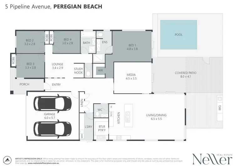 Floorplan of Homely house listing, 5 Pipeline Avenue, Peregian Beach QLD 4573