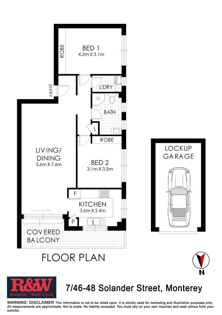 Floorplan of Homely apartment listing, 7/46-48 Solander Street, Monterey NSW 2217