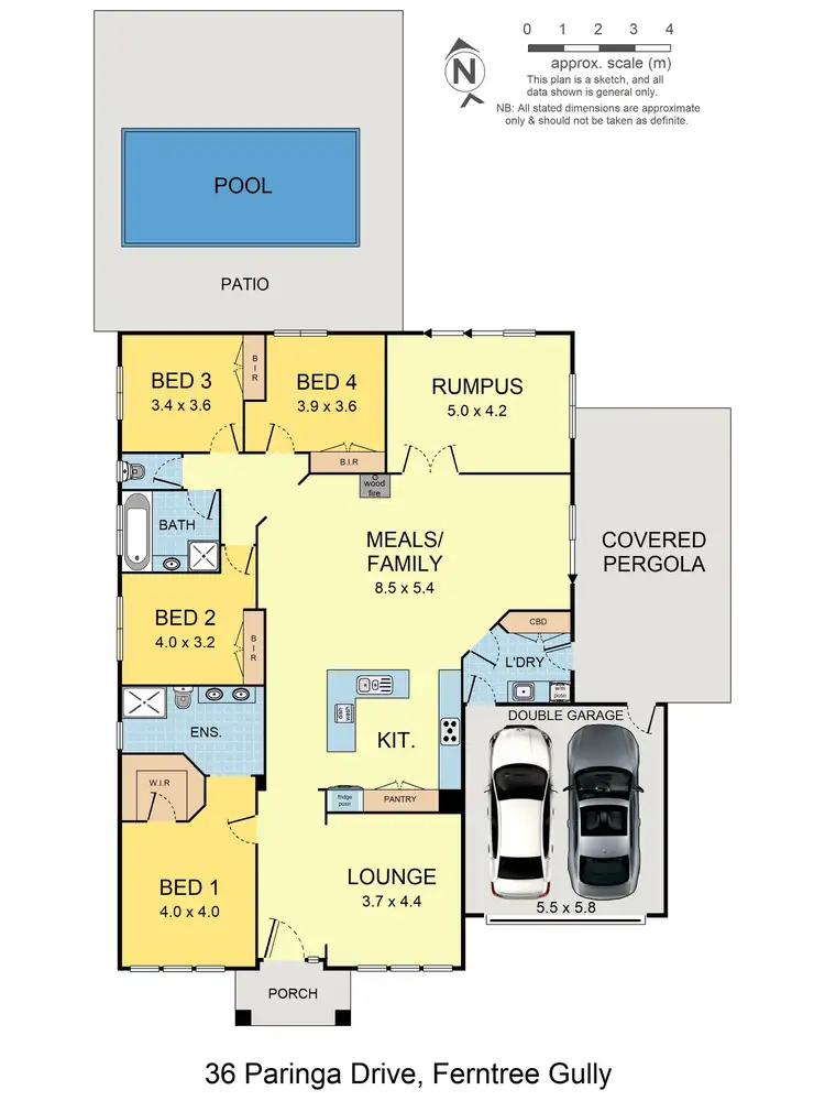 Floorplan of Homely house listing, 36 Paringa Drive, Ferntree Gully VIC 3156
